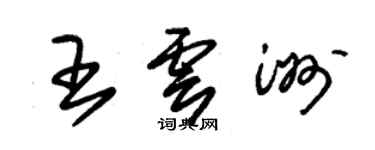 朱锡荣王云洲草书个性签名怎么写