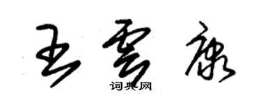 朱锡荣王云康草书个性签名怎么写
