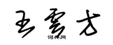 朱锡荣王云方草书个性签名怎么写
