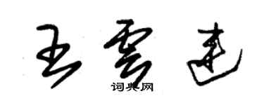 朱锡荣王云连草书个性签名怎么写