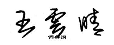 朱锡荣王云晴草书个性签名怎么写