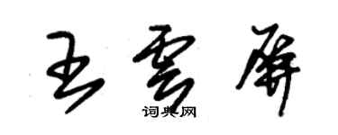 朱锡荣王云屏草书个性签名怎么写