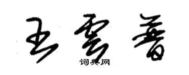 朱锡荣王云普草书个性签名怎么写