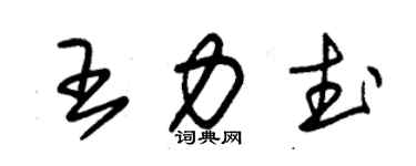 朱锡荣王力武草书个性签名怎么写