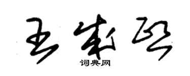 朱锡荣王成熙草书个性签名怎么写