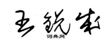 朱锡荣王锐成草书个性签名怎么写