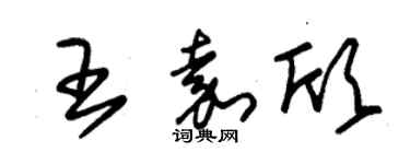 朱锡荣王嘉欣草书个性签名怎么写