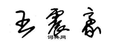 朱锡荣王震豪草书个性签名怎么写