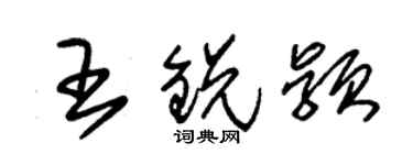 朱锡荣王锐颖草书个性签名怎么写