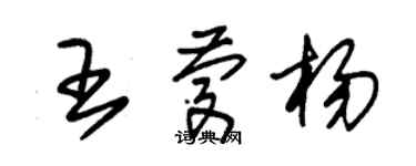朱锡荣王庆杨草书个性签名怎么写