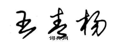 朱锡荣王青杨草书个性签名怎么写
