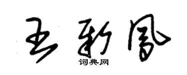 朱锡荣王新凤草书个性签名怎么写