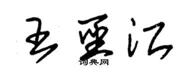 朱锡荣王圣江草书个性签名怎么写