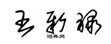 朱锡荣王新禄草书个性签名怎么写