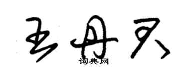 朱锡荣王丹君草书个性签名怎么写