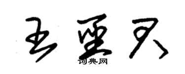 朱锡荣王圣君草书个性签名怎么写