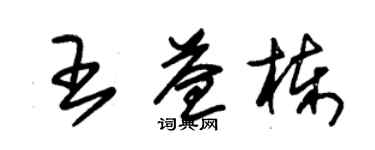 朱锡荣王益栋草书个性签名怎么写