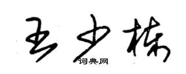 朱锡荣王少栋草书个性签名怎么写