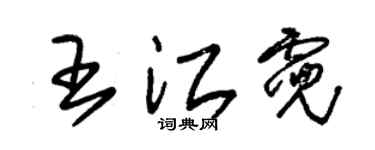 朱锡荣王江霓草书个性签名怎么写
