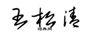 朱锡荣王松清草书个性签名怎么写