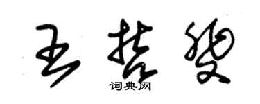 朱锡荣王哲斐草书个性签名怎么写