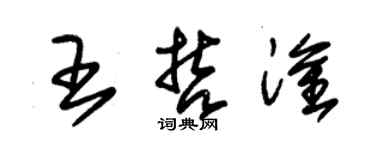 朱锡荣王哲淦草书个性签名怎么写