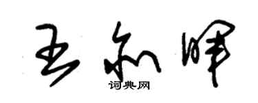 朱锡荣王亦晖草书个性签名怎么写