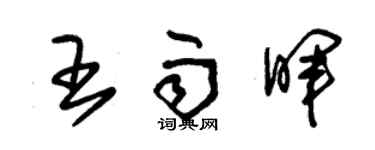 朱锡荣王雨晖草书个性签名怎么写
