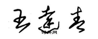 朱锡荣王达青草书个性签名怎么写
