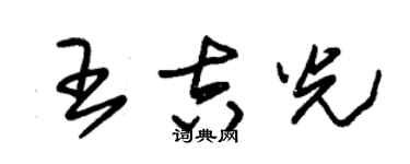 朱锡荣王吉光草书个性签名怎么写