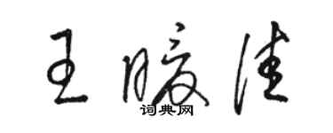 骆恒光王暖佳草书个性签名怎么写