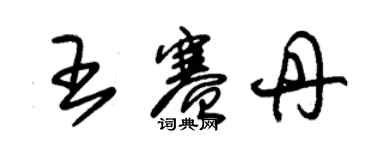 朱锡荣王赛丹草书个性签名怎么写