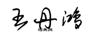 朱锡荣王丹鸿草书个性签名怎么写