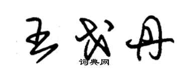 朱锡荣王戈丹草书个性签名怎么写