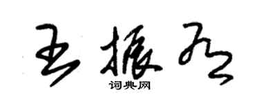 朱锡荣王振有草书个性签名怎么写
