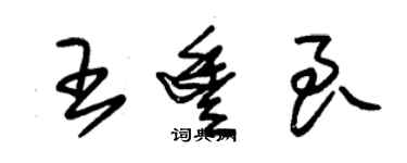 朱锡荣王丰良草书个性签名怎么写