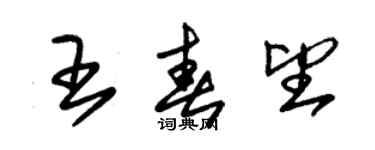 朱锡荣王春望草书个性签名怎么写
