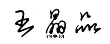 朱锡荣王晶品草书个性签名怎么写