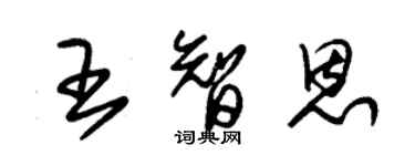 朱锡荣王智恩草书个性签名怎么写