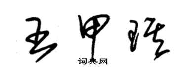 朱锡荣王甲琪草书个性签名怎么写