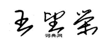 朱锡荣王望荣草书个性签名怎么写