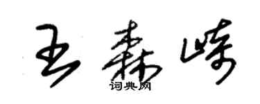 朱锡荣王森崎草书个性签名怎么写