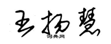 朱锡荣王扬慧草书个性签名怎么写