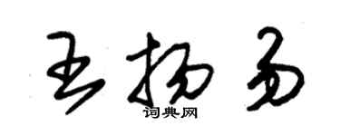 朱锡荣王扬易草书个性签名怎么写