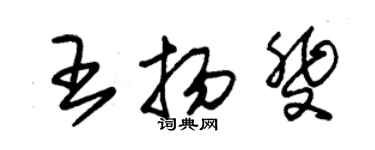 朱锡荣王扬斐草书个性签名怎么写