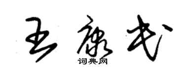 朱锡荣王康民草书个性签名怎么写