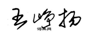 朱锡荣王峥扬草书个性签名怎么写