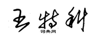 朱锡荣王特科草书个性签名怎么写