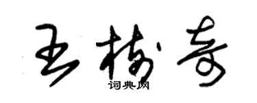 朱锡荣王树奇草书个性签名怎么写