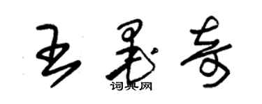 朱锡荣王墨奇草书个性签名怎么写